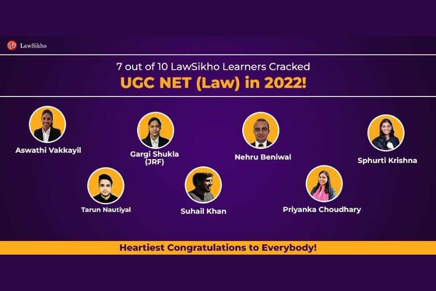 LawSikho के छात्रों ने UGC-NET (कानून) परीक्षा में अच्छा स्कोर किया।