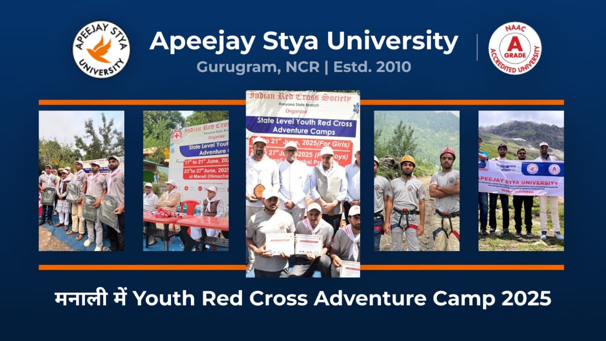 ASU ने मनाली में Youth Red Cross Adventure Camp 2025 में भाग लेकर छात्र नेतृत्व को दी नई उड़ान